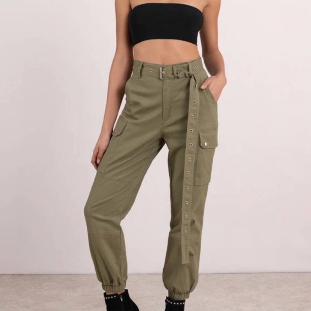 Tobi olive green cargo pants brand new